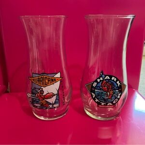 Red Lobster Hurricane and Shark Attack Glass Set Vintage